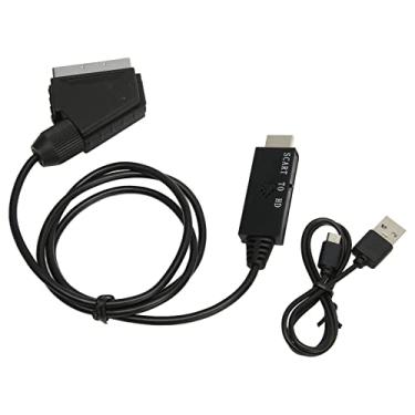 Imagem de Conversor, Cabo Adaptador de Interface Multimídia SCART para HD, 1080P 60Hz, para TV Com Interface SCART, Videocassete VHS, Dispositivos de Gravador de DVD, Portátil e Flexível,