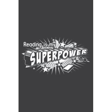 Imagem de Reading Is My Superpower Birthday Christmas Gifts Readers Family: HEARTS JOURNAL: 6" x 9", 110 Pages, Lined Journal & Diary for Writing & Notes for ... Women, Memo Diary Subject Notebooks Planner.