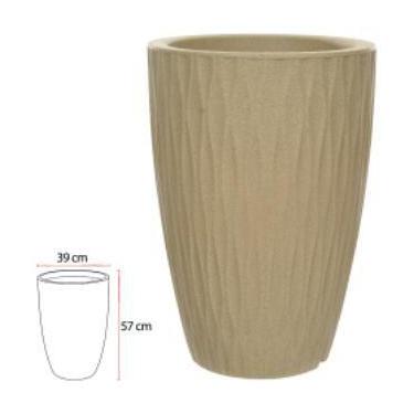 Imagem de Vaso Infinity Conico Areia 57cm - FLORESCER DECOR