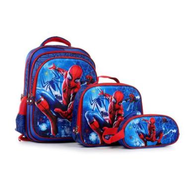 Imagem de Kit Mochila Escolar Personagens Com Lancheira e Estojo - MEGA VARIEDAD