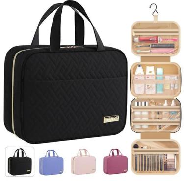 Imagem de Bolsa de Higiene de Viagem HOTOR Impermeável com Gancho - Preta
