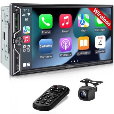 Imagem de Rádio Automotivo SJOYBRING Double Din 7" HD com CarPlay Sem Fio