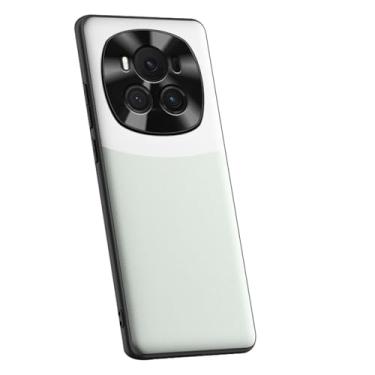 Imagem de POYUFRG Capa ultrafina para Honor Magic 6 Pro/6, capa de câmera moderna de couro vegano à prova de choque, verde, 6