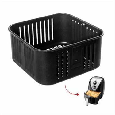 Imagem de Cesto Antiaderente Preto Para Air Fryer Mondial AFN-50, Resistente, Fácil de Limpar