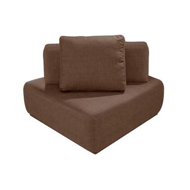 Imagem de Sofá 1 Lugar Modular Dalí Poliéster Caqui
