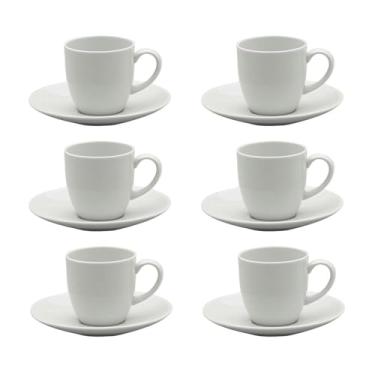 Imagem de Jogo de xícaras para cafezinho em porcelana Strauss Sable 100ml 6 peças