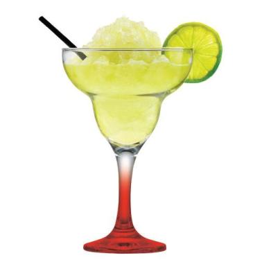 Imagem de Taça de Vidro Haste Vermelha Margarita para Drink 385ml Ruvolo