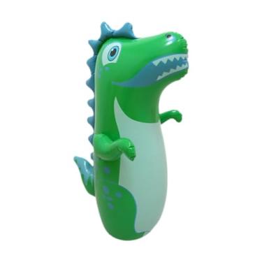 Imagem de rockible Saco de pancada inflável para boxe infantil, saco de pancadas 3D, copo de brinquedo para adultos, meninos e meninas em ambientes internos, Verde