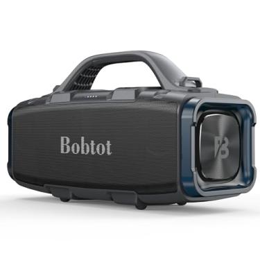 Imagem de Bobtot Alto-falante Bluetooth portátil, 60W pico IPX6 à prova d'água, alto-falante externo com alça de som estéreo alto, graves profundos, bateria de 8800 mAh, TWS/TF/AUX/EQ ao ar livre para festa na