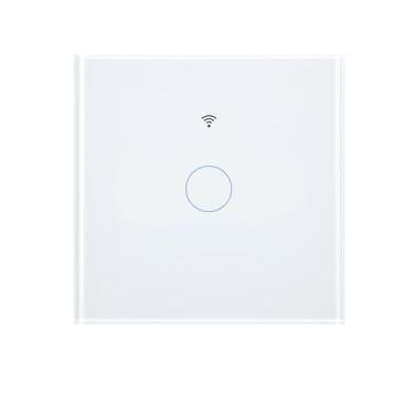 Imagem de Interruptor de luz de vidro inteligente Matter, painel tátil de 1/2/3, interruptor de parede WiFi requer fio neutro, compatível com HomeKit, Alexa, Gogle Assistant, SmartThings, Tuya, aplicativo Smart