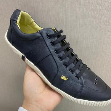 Imagem de Sapatênis Élastico Casual Formal Couro Legítimo Masculino Tendência Pr