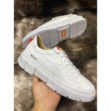 Imagem de Sapatênis Couro Legítimo Urbano Dinâmico Contempo Elevado Masculino - 