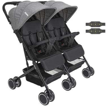 Imagem de Carrinho Kiddo para Gemeos Duplo Mascote Grafite