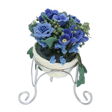 Imagem de Akozon BONSAI DE FLOR MINIATURA DE AKOZON PARA DOLLHOUSE - Plantas DE Argila Requintada PARA Acessórios DE Jardim DE Fadas, Modelos DE Escala 1:12, Mini Panelas Decorativas Coloridas