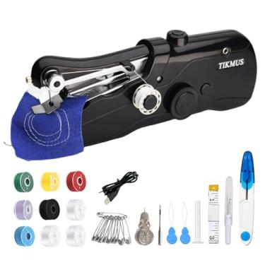 Imagem de Mini máquina de costura portátil, máquina de costura portátil para adultos, costura rápida, adequada para roupas, jeans, bricolage, casa, viagens