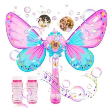Imagem de Varinha Mágica Bolha de Sabão Borboleta Brinquedo Com 2 Refil - Toys