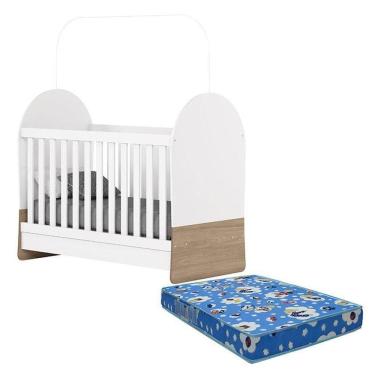 Imagem de Berço Mini Cama Magia Branco Jequitibá Com Colchão 130x60 Ortobom - Henn