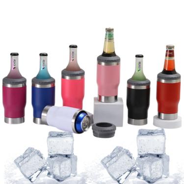 Imagem de Copo Térmico Porta Long Neck lt Isolamento Vácuo Inox 2 Em 1