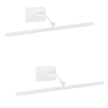 Imagem de Kit 2 Arandelas Luminária Espelho Led 3000K Branco 220V - Single Light