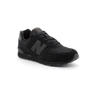 Imagem de New Balance Boy's 574 Core Lace-Up Sneaker, Black/Black, 5.5 Big Kid