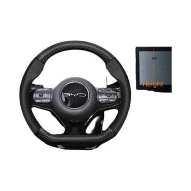 Imagem de Capa De Volante Em Couro Respirável Com Textura De Fibra De Carbono Fo
