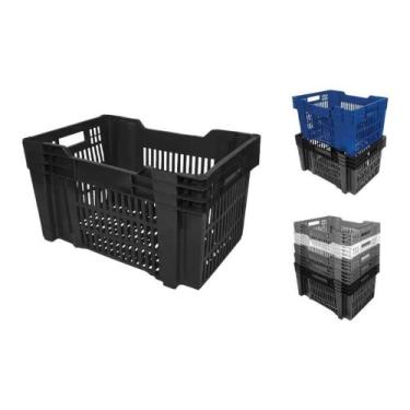 Imagem de Caixa Plastica Multiuso Empilhavel+Encaixavel 50 litros 30Kg - Caixapl