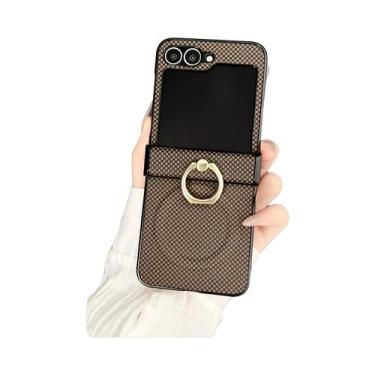 Imagem de Capa Magnética De Luxo Para Celular Samsung Z Flip 7 6 5 4 3 Com Carre