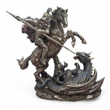 Imagem de Imagem Estátua São Jorge em Bronze Batalha Espiritual 21 Cm