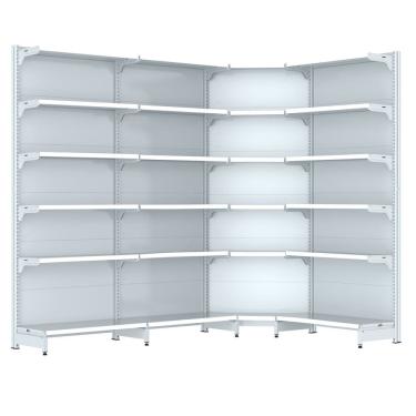 Imagem de Gondola Parede 202 Fit Farmacia Ate 3 M Bco 1 Canto Pe Branc