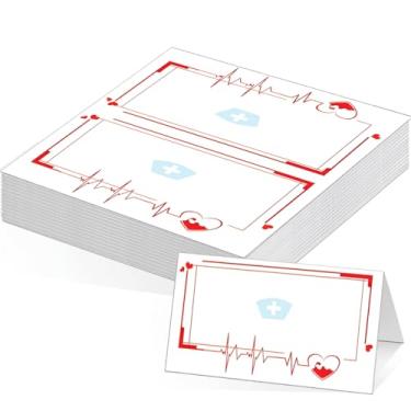 Imagem de 100 peças para barracas de alimentos com tema hospitalar, etiquetas de barraca de alimentos para enfermeiras, graduação, festa, mesa, cartões, para enfermagem, formatura e festa