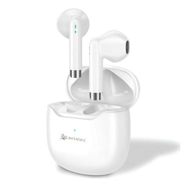 Imagem de Fone de Ouvido Bluetooth 5.4 Sem Fio TWS, À Prova d’Água IPX4, Case de Carregamento, Microfone Embutido, Som Estéreo Hi-Fi, Bateria Longa, Anti Ruído, Compatível Android e iPhone (Branco)