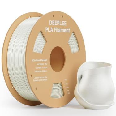Imagem de Filamento de impressora 3D DEEPLEE Silk PLA 1,75 mm 1 kg branco