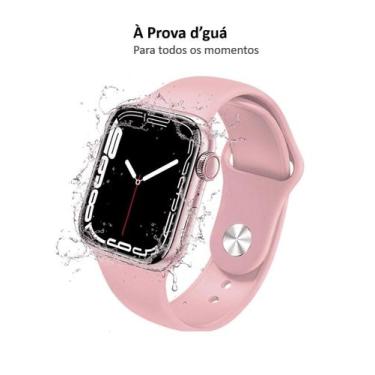 Imagem de Relógio Inteligente Smartwatch Rosa Pro Série 10 Masculino Feminino - 