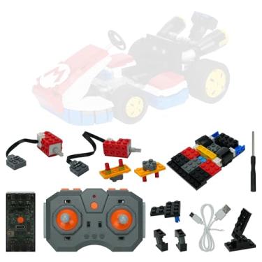 Imagem de Remote Control Motor Upgrade Kit for Lego Mario Kart 72037 – 2 Motors, Rechargeable Battery & Controller Included – Power Pack Only, Model Not Included