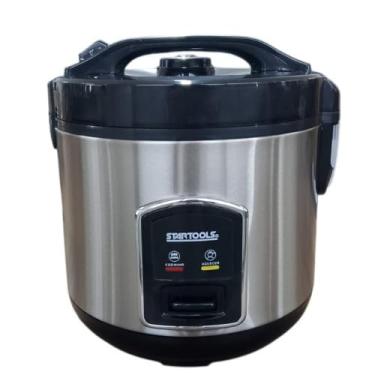 Imagem de Panela de Arroz Elétrica 1 Litro 220V – 400W, Antiaderente, Compacta e Moderna, Função Aquecer, Tampa com Trava – Preta StandartShop