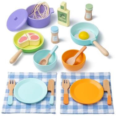 Imagem de Brinquedo De Cozinha De Madeira Para Crianças 3+ – Acessórios Montessori E Utensílios Para Brincar.Busy Edition