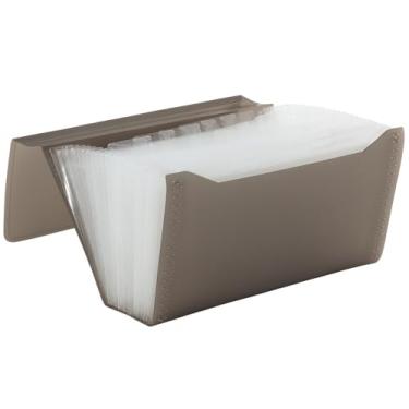 Imagem de Pasta Sanfonada Cheque 12 Divisórias Fumê 136x260mm 1 UN Plascony