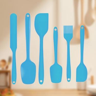 Imagem de Conjunto de espátulas de silicone com 6 espátulas resistentes ao calor, flexível e resistente ao calor