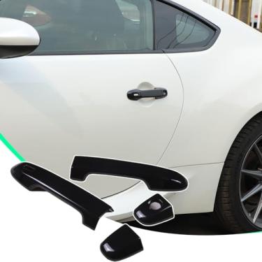 Imagem de Capas de maçaneta de porta compatíveis com Toyota 86 2012 e superior/Subaru BRZ 2012 e superior, carcaça de proteção de alças externas de carro, com botões de entrada inteligente (estilo B)