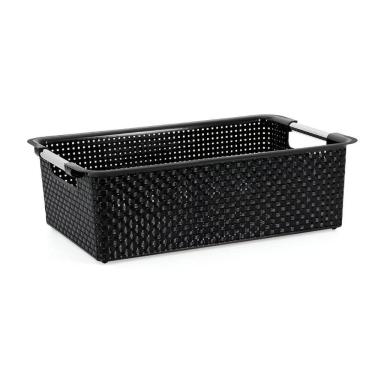 Imagem de Cesto Organizador Em Rattan Preto 04