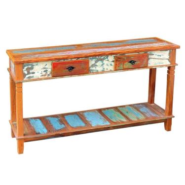 Imagem de Aparador 1,5 M Madeira Maciça Pátina 2 Gavetas E Prateleira