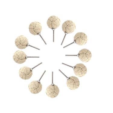 Imagem de Puxadores de porta de corda de juta - Puxadores brancos para armários, guarda-roupas e armários - Cordas de juta náuticas artesanais maçanetas de porta/puxadores de gaveta de nó de corda - Presentes