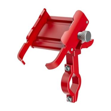 Imagem de Ysyqkn Suporte para Celular para Motocicleta, Fácil de Instalar, a Impactos, com Montagem No Guidão para Pilotar Motos, Bicicletas E Carros, Vermelho, Tamanho real