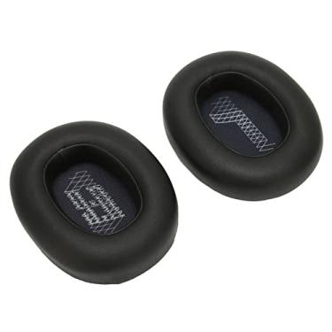 Imagem de Luqeeg Substituição de Almofadas de Ouvido de Couro de Proteína Macia para LIVE 650BTNC, Almofadas de Ouvido de Ajuste Personalizado para Graves Aprimorados e Isolamento de Som, Pacote Com 2 (Preto)
