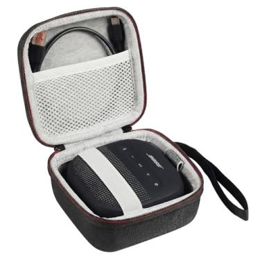 Imagem de AONKE Estojo de viagem compatível com alto-falante Bluetooth portátil Bose SoundLink Micro 2ª geração (capa preta)