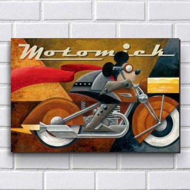 Imagem de Placa Decorativa - Moto Mickey 30X20Cm Em Mdf - R+ adesivos