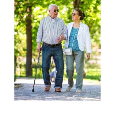 Imagem de Bengala de caminhada dobrável, ajustável e leve de metal de alumínio com ponta de borracha antiderrapante para idosos, viagem, bengala portátil dobrável (preto)