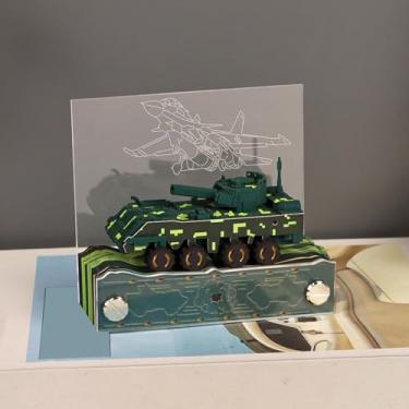 Imagem de Calendário Time Piece, calendário de papel 3D 2026 criativo calendário de mesa 3D gerenciamento de tempo bloco de notas 3D alívio de estresse para mesa de escritório em casa (veículo blindado)