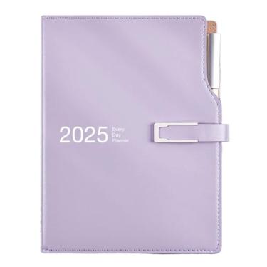 Imagem de Agenda diária 2025 | Calendário 2025 Agenda diária A6 - Caderno diário com caneta, agenda semanal para gravar tarefas diárias