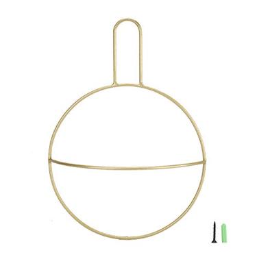 Imagem de Hyuduo Moderno de Toalha de Banheiro de Ferro Moderno Prateleira Pendurada Com Organizador de Anel de Suporte à Prova D'água e à Prova de Ferrugem Fácil de Instalar e Economizar Espaço (GOLD)